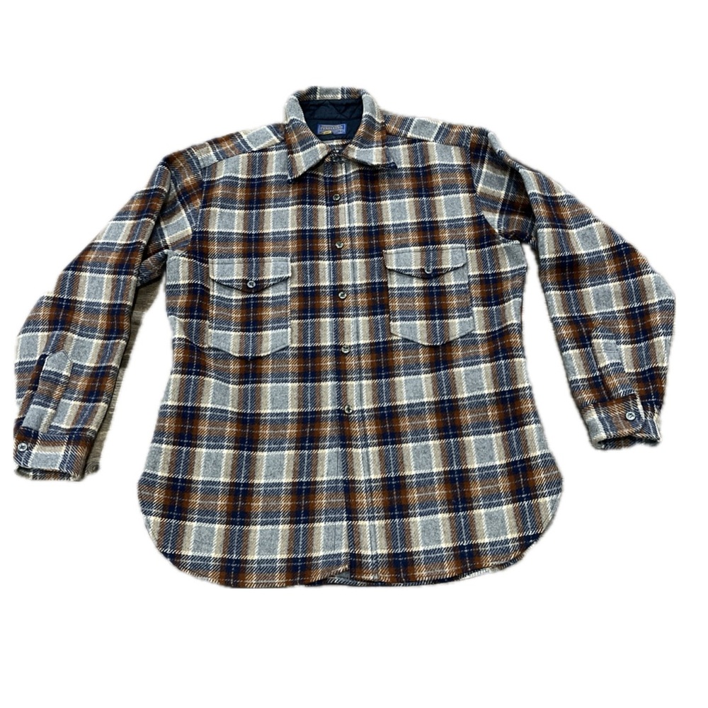 Vintage Pendleton Men’s XL Shirt Plaid Heavy Wool Button Down Shacket Jacket USA